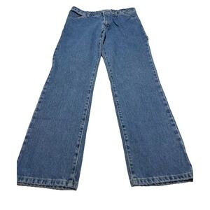 Tommy Hilfiger Womens Painter Jeans 12 Blue Slim Straight Vintage Carpenter 31"